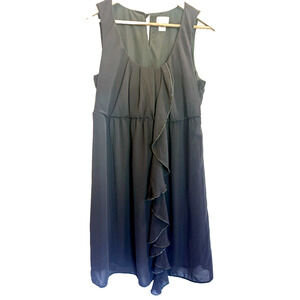 Motherhood Maternity Beaded Ruffle Formal Dress Size L Wedding LBD Event Party